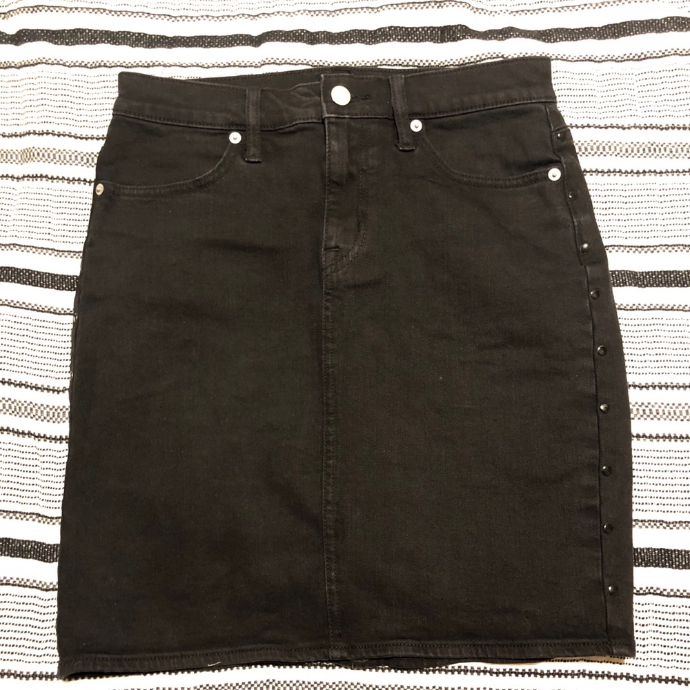 Black J Crew denim skirt